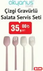 OKYANUS HOME ÇİZGİ GRAVÜRLÜ SALATA SERVİS SETİ OKYANUS HOME ÇİZGİ GRAVÜRLÜ SALATA SERVİS SETİ